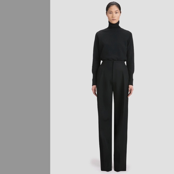 Black Victoria Beckham Double Stretch Trouser Pant - Picture 1 of 10